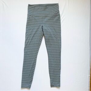 Athleta gray striped leggings